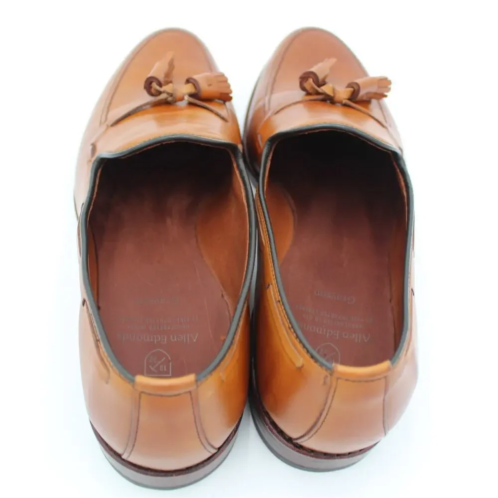 Allen Edmonds Grayson Tassel Loafers Mens 10.5 B Brown Leather Dress Shoe Office